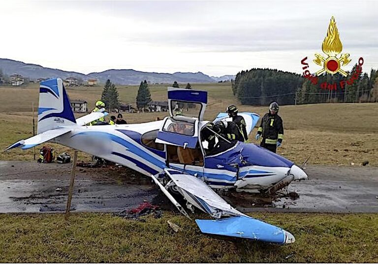 Aereo in emergenza effettua un atterraggio pesante fuori pista nei pressi dell’Aeroporto di Asiago